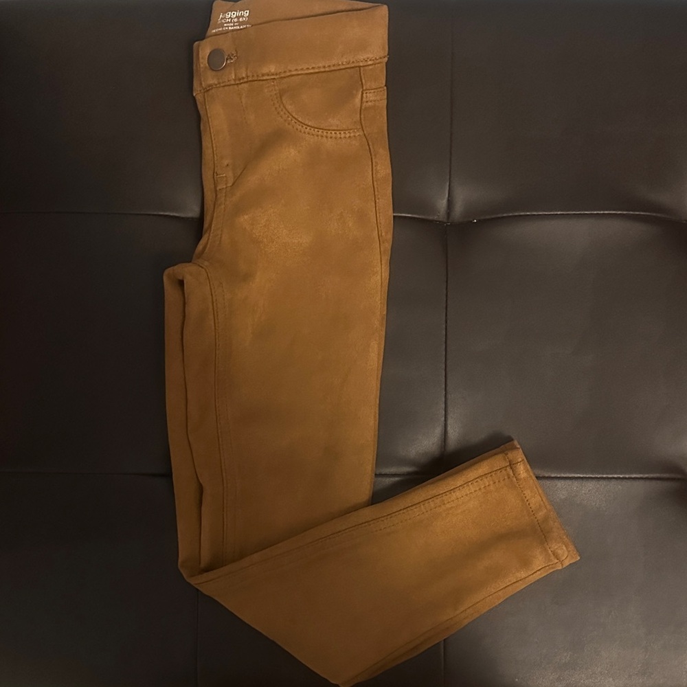 Brown Suede jeggings